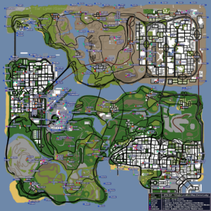 Grand Theft auto an andreas map