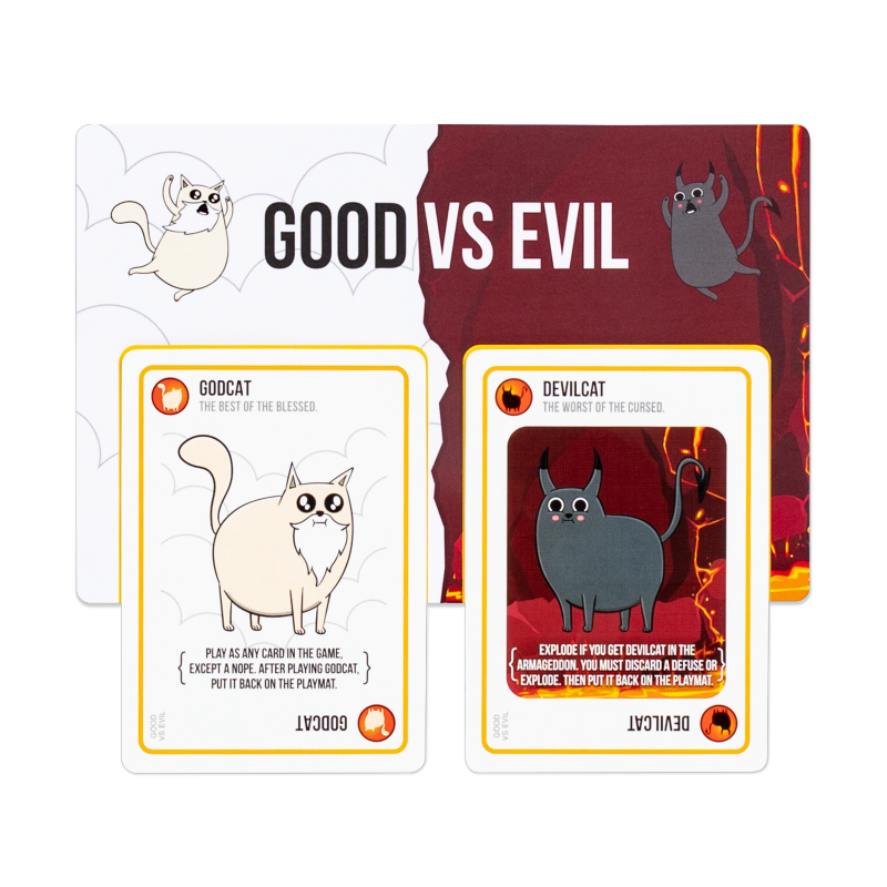 Exploding Kittens Good vs Evil meniac news